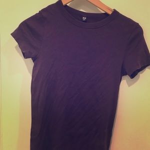 Short sleeved purple shirt